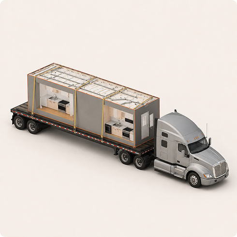 SmartCore delivered to site by truck